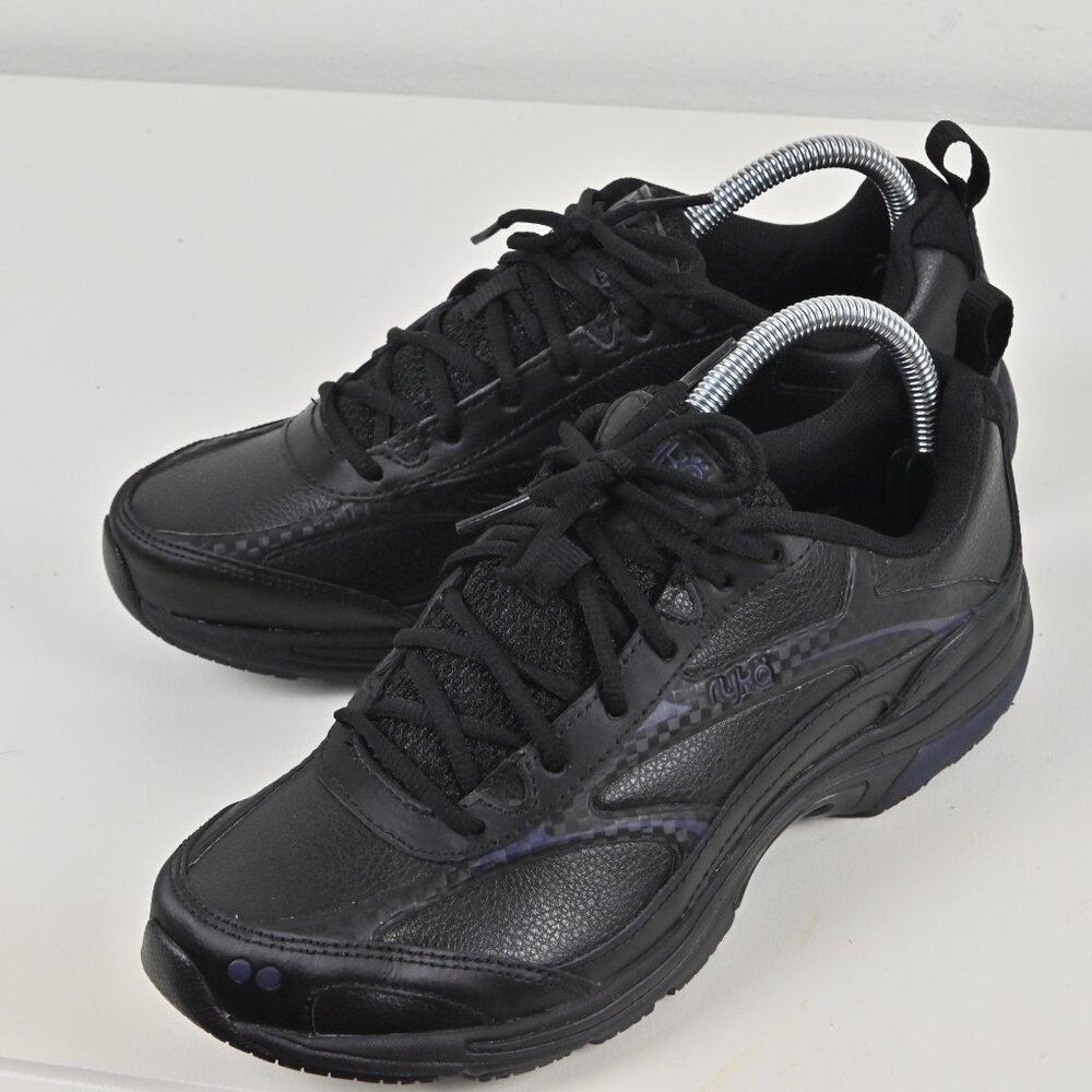 Ryka Intent XT 2 SR Y2K Training Running Athletic Black Leather Sneakers US8 UK6